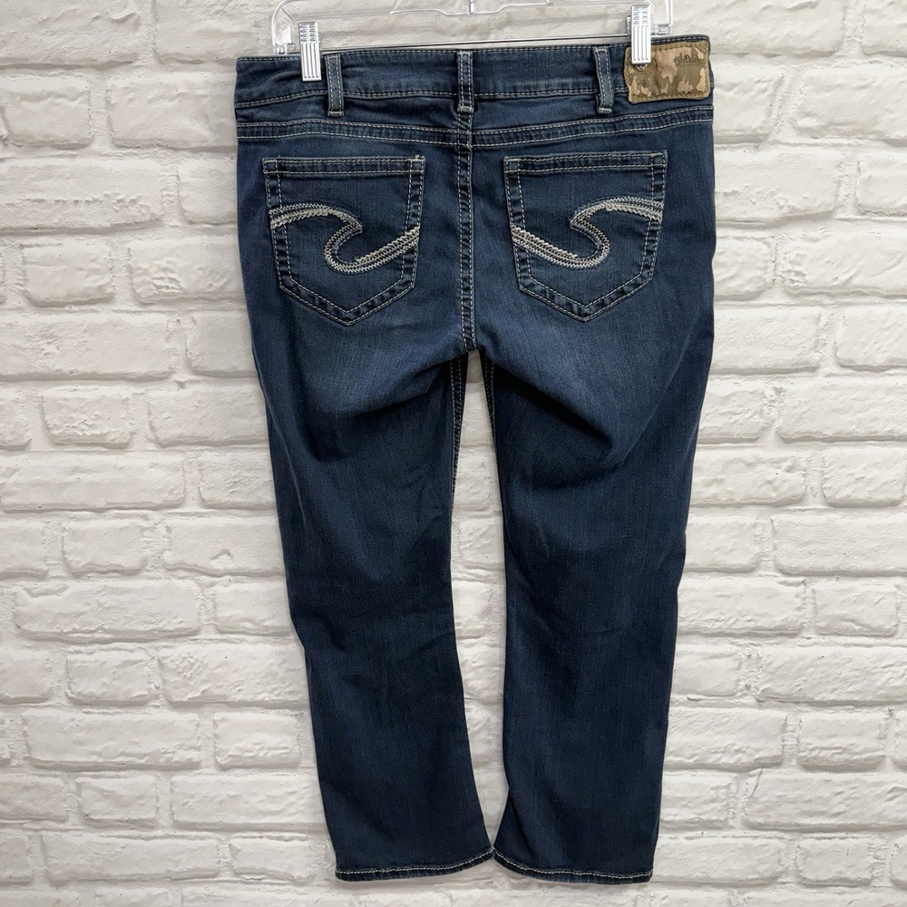 Silver Tuesday‎ Jean Capris Women's 33x32 Low Rise Stretch Dark Wash Jeans